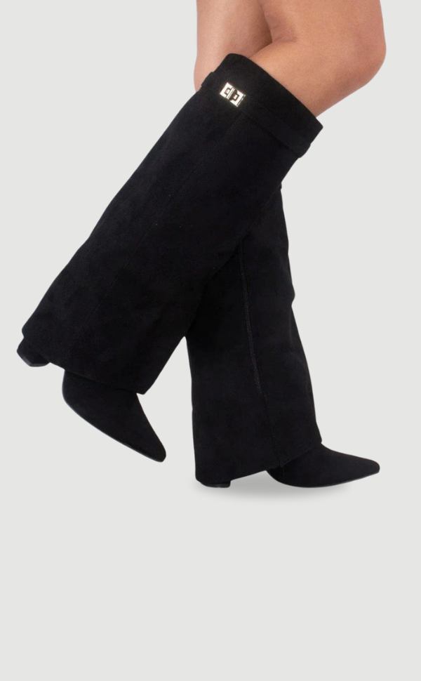 Bottes Femme Chic à Talon Haut avec Fermeture à Paillettes