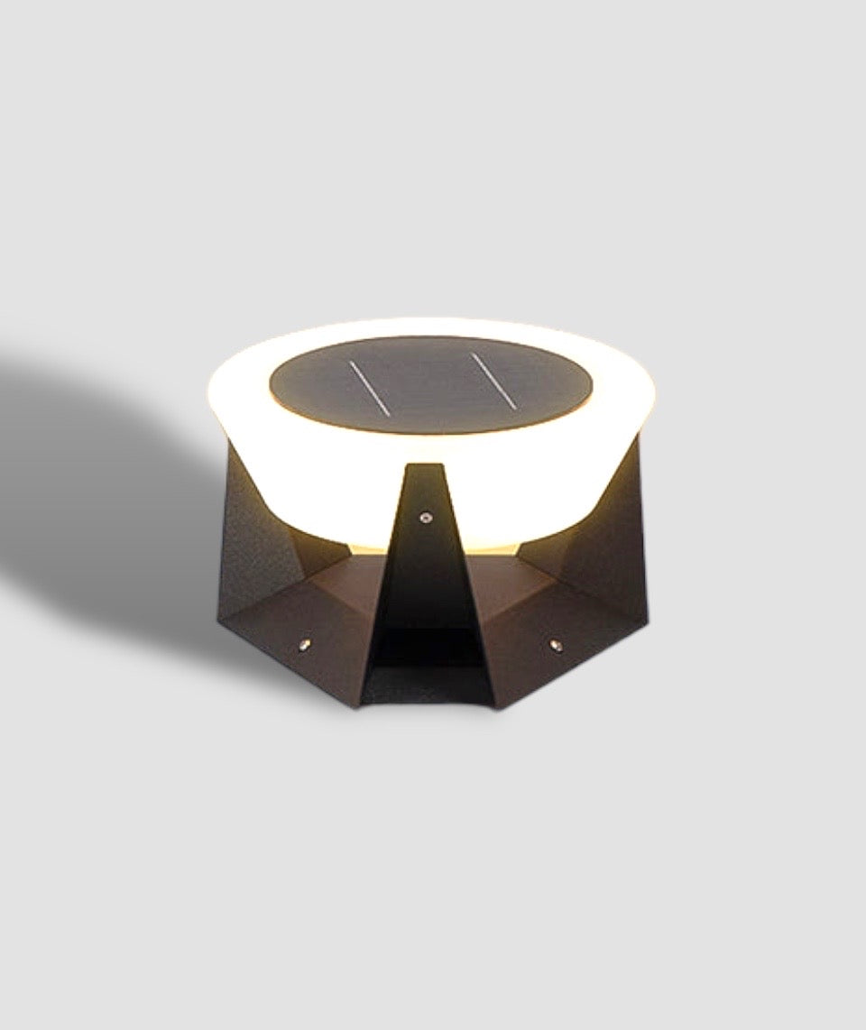 Lampe LED Extérieur Solaire Design Géométrique
