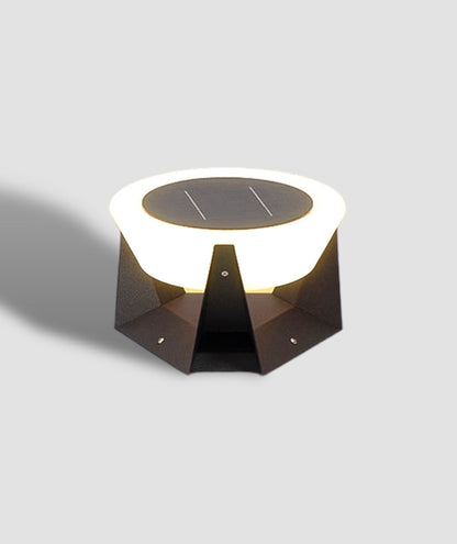 Lampe LED Extérieur Solaire Design Géométrique