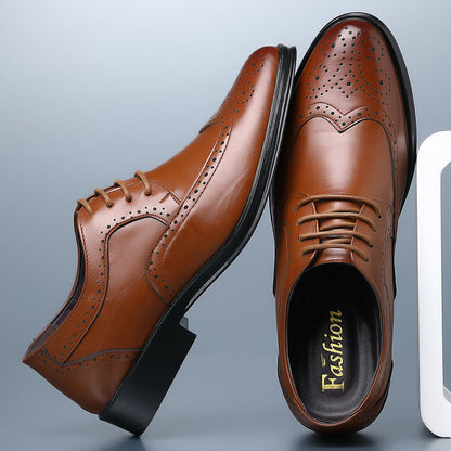 Chaussures Mariage Homme en Cuir Noir Lacets