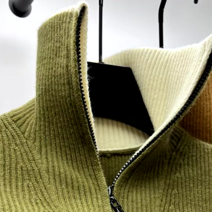 Pull Homme Col Montant Zippé - Élégant et Sportif