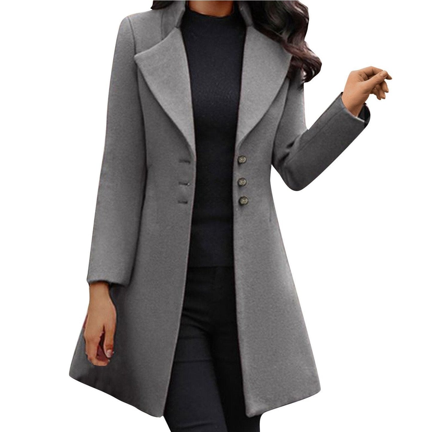 Manteau Femme Élégant à Boutons