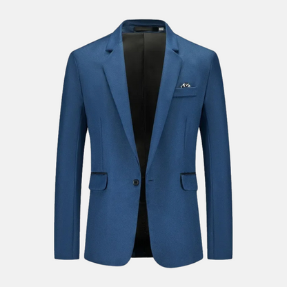 Veste Homme Blanche Élégante avec Poches et Col Montant