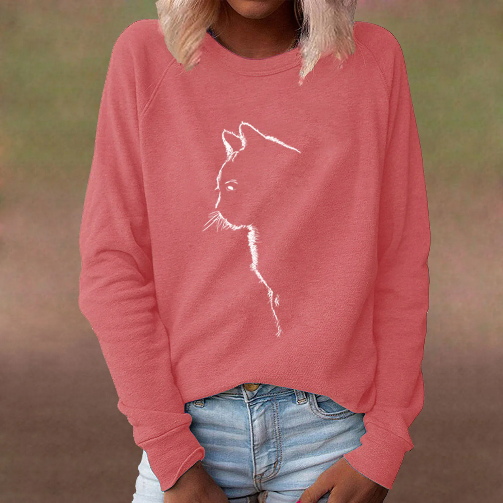 Pull Femme Chat Décontracté et Coloré - PanierRoyale
