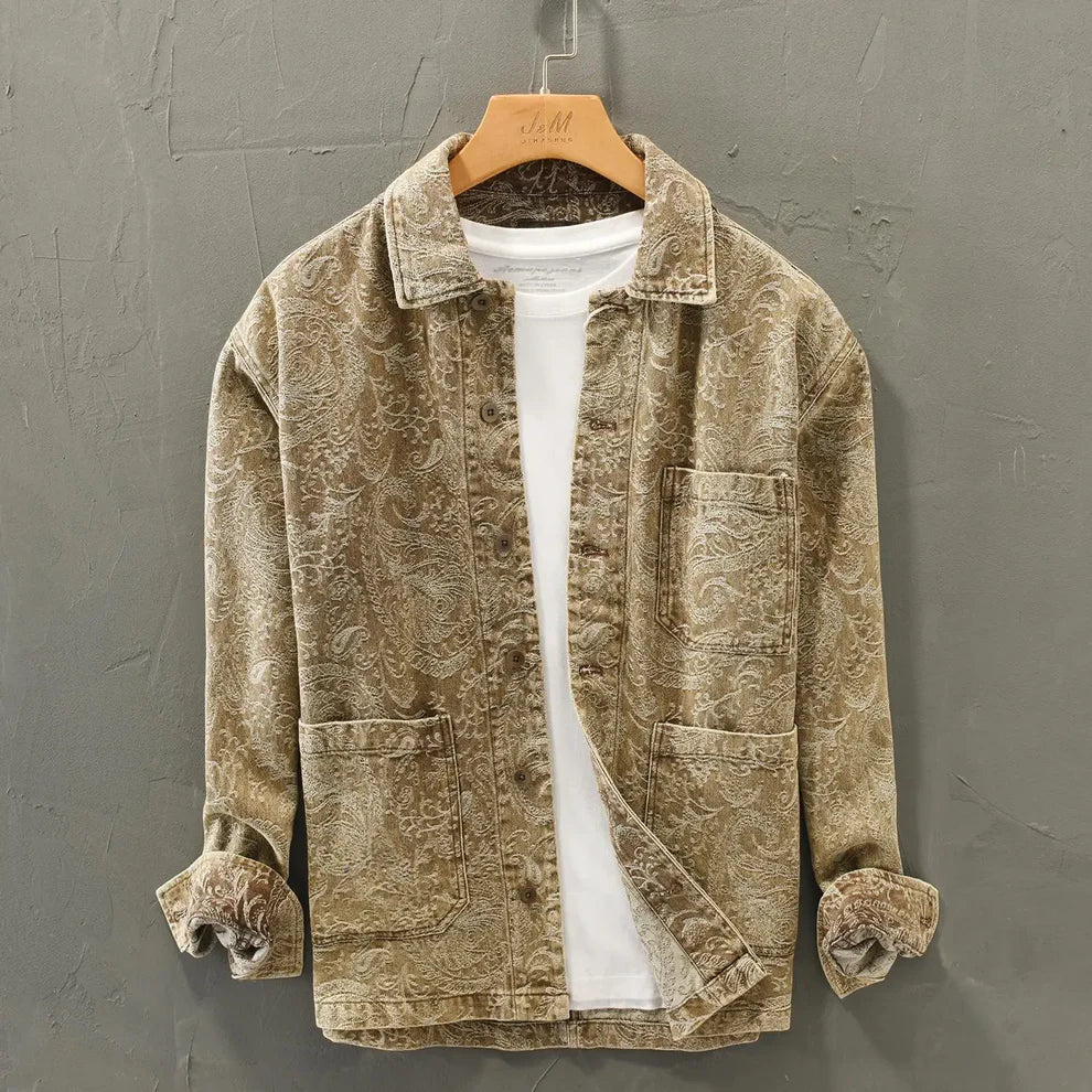 Blouson Homme Vieux Style Coupé Classique