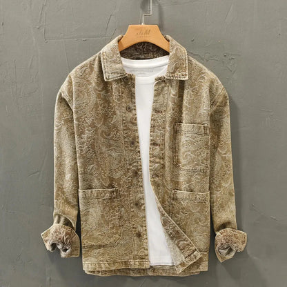 Blouson Homme Vieux Style Coupé Classique