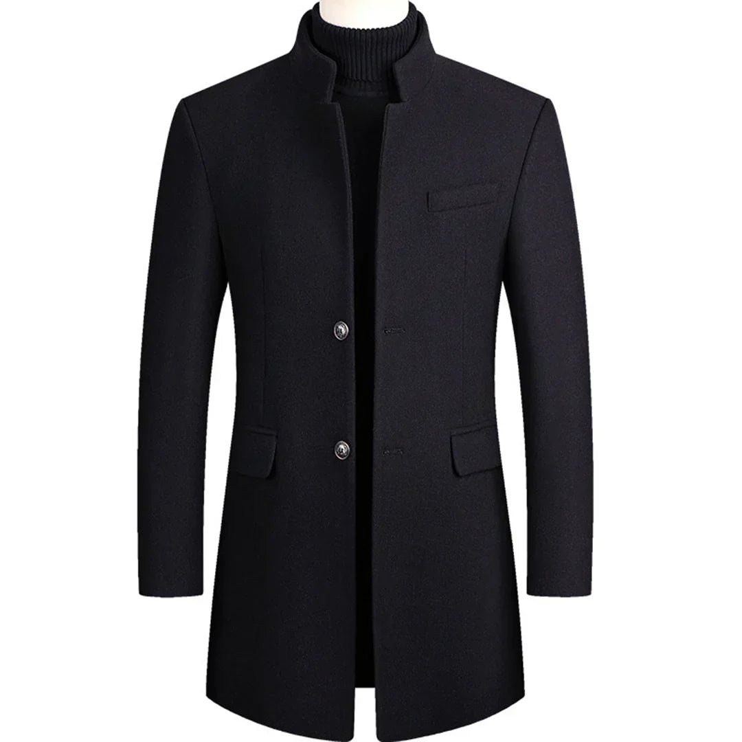 Manteau Homme Classique avec Capuchon et Fermeture Éclair
