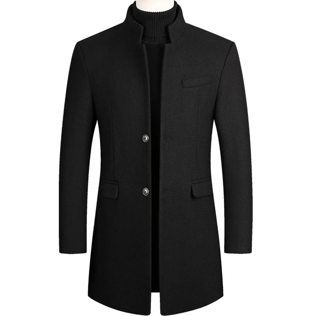 Manteau Homme Classique avec Capuchon et Fermeture Éclair