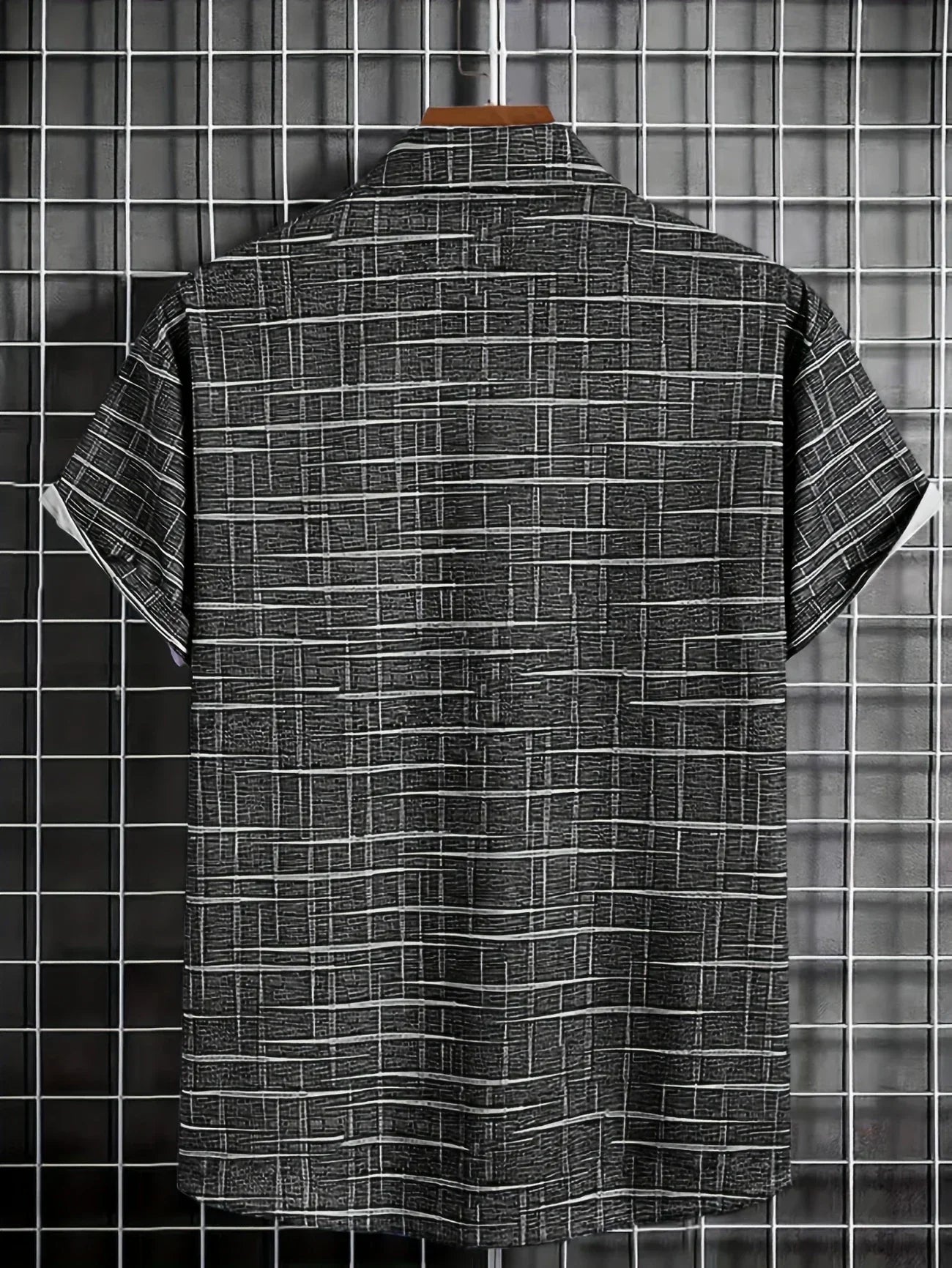 Chemise Homme Manches Courtes Carreaux Décontractée