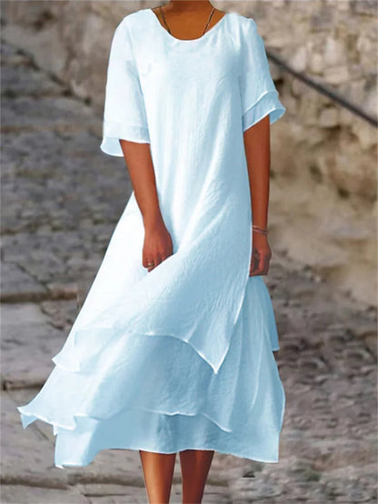 Robe Été Legère à Manches Courtes