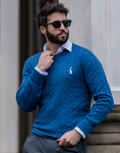 Pull en Coton à Câble pour Homme
