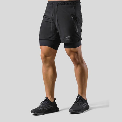 Short de Sport Homme 2 en 1 pour Équipement de Fitness