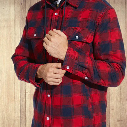 Florian - Veste à carreaux à capuche pour hommes