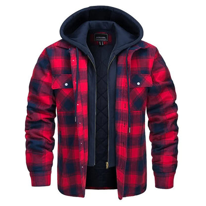 Florian - Veste à carreaux à capuche pour hommes