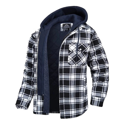 Florian - Veste à carreaux à capuche pour hommes