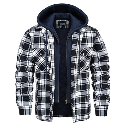 Florian - Veste à carreaux à capuche pour hommes