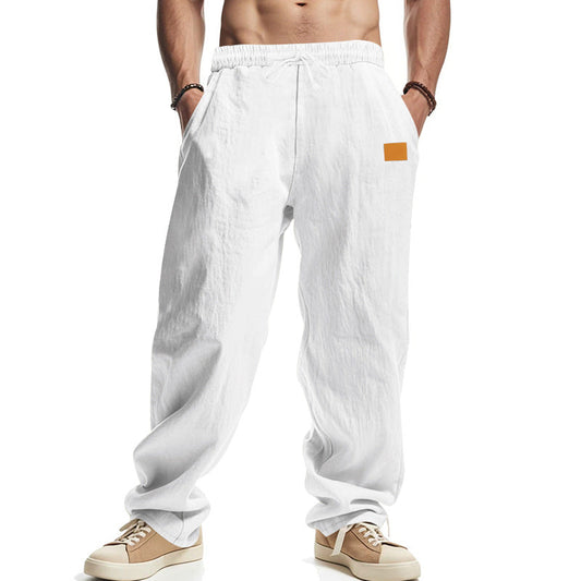 Pantalon Lin Coton Homme Décontracté Élastique - BerlinGlamour