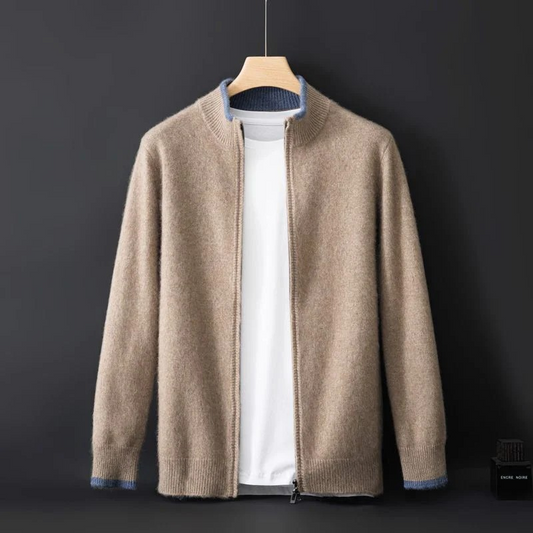 Pull Homme Mérinos Zippé Chaud et Léger - BerlinGlamour