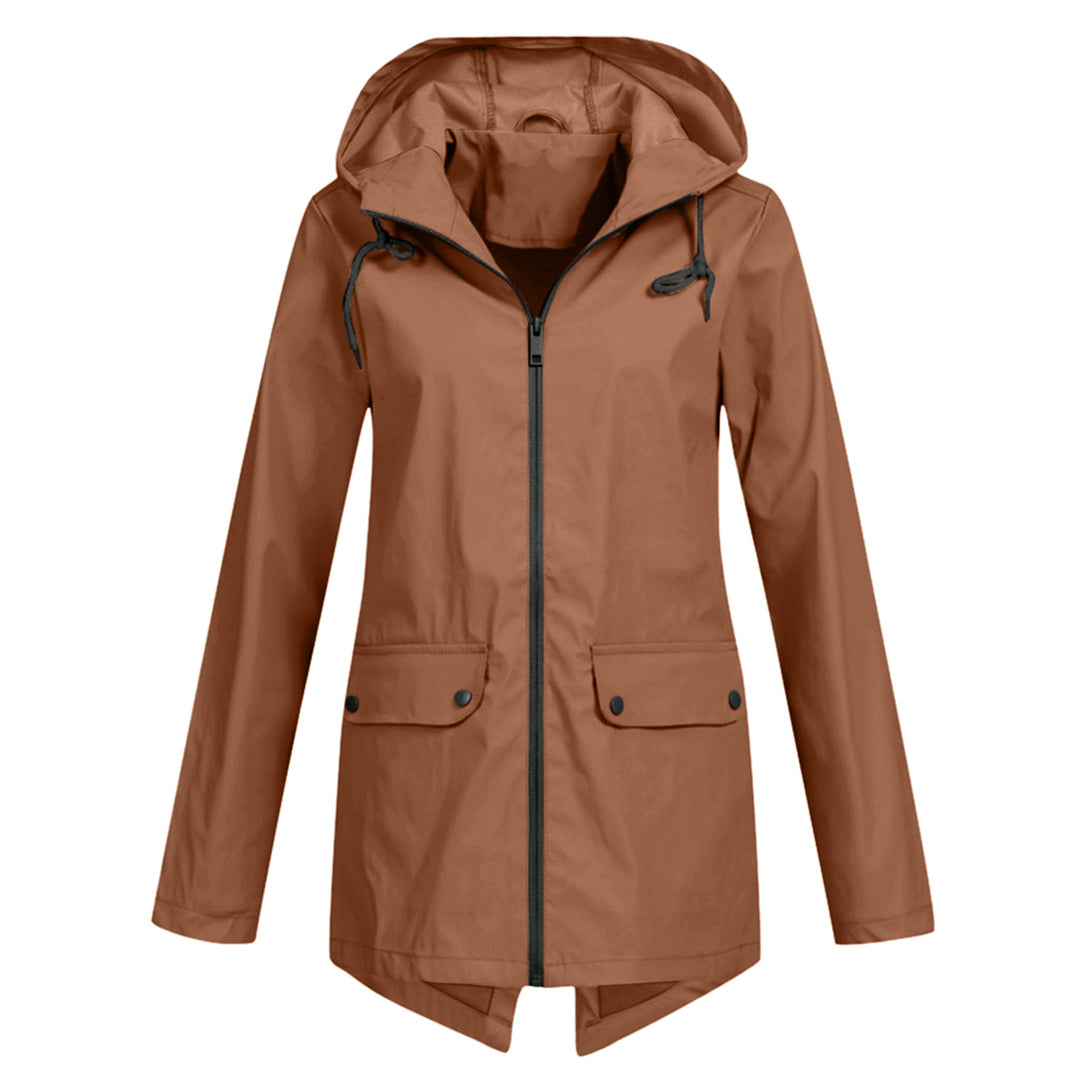 Manteau Imperméable Femme Léger avec Capuche Amovible