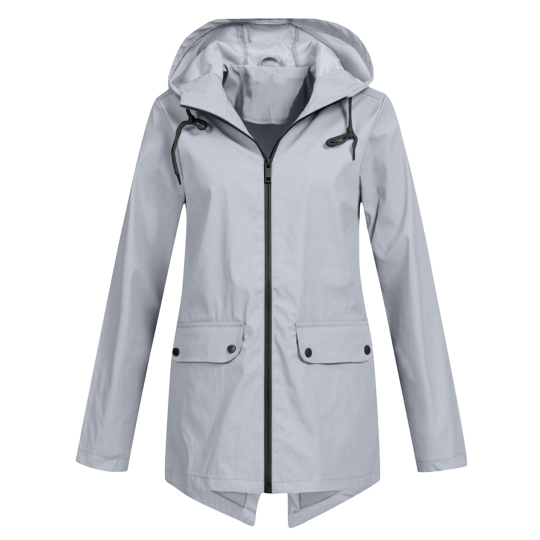 Manteau Imperméable Femme Léger avec Capuche Amovible