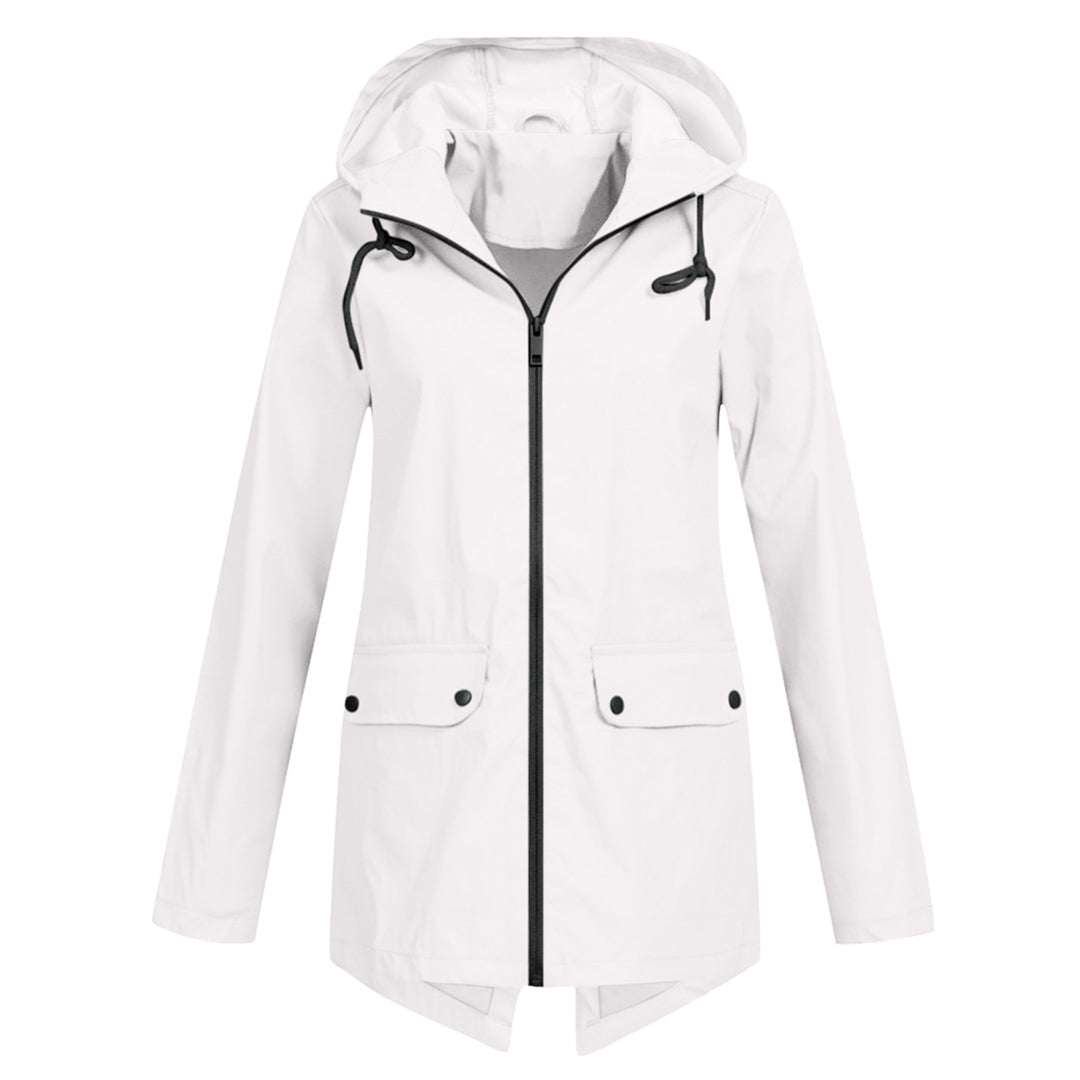 Manteau Imperméable Femme Léger avec Capuche Amovible