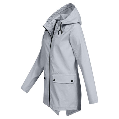 Veste De Pluie Zippée Pour Femmes | Mi-longueur