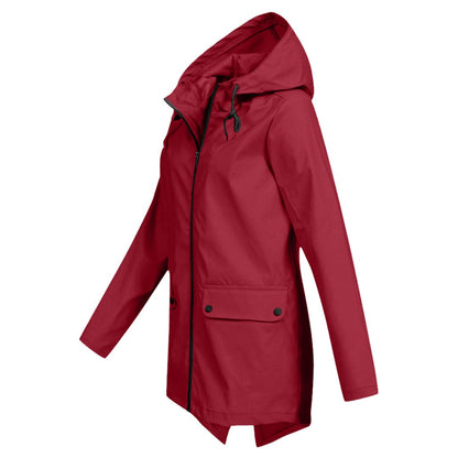 Veste Imperméable Femme Mi-Longue Zippée - PanierRoyale
