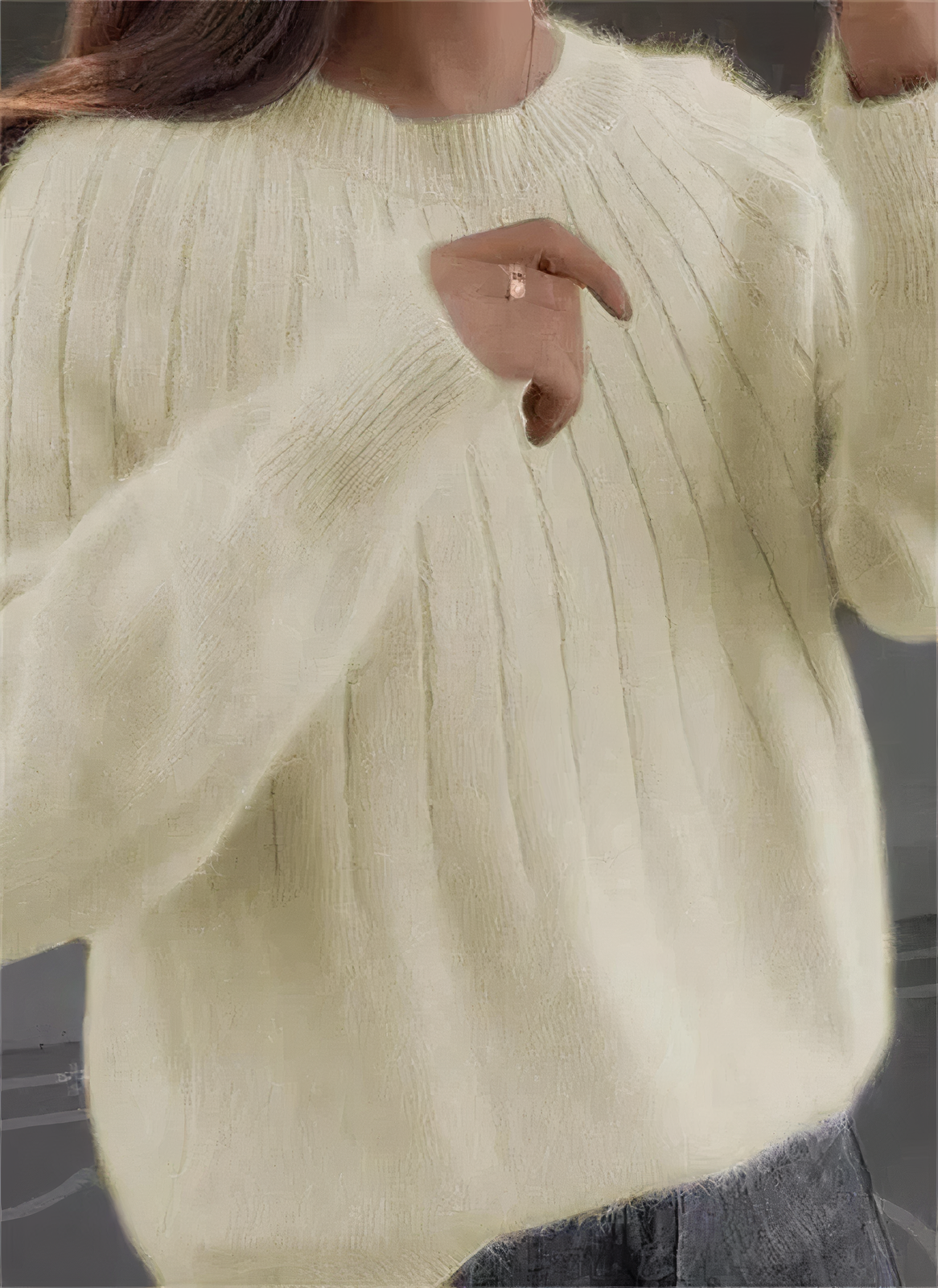 Pull Tricoté Doux Féminin