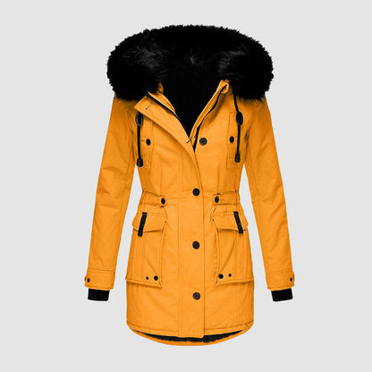 Manteau Femme Long Capuche Fourrure Synthétique Doux - PanierRoyale
