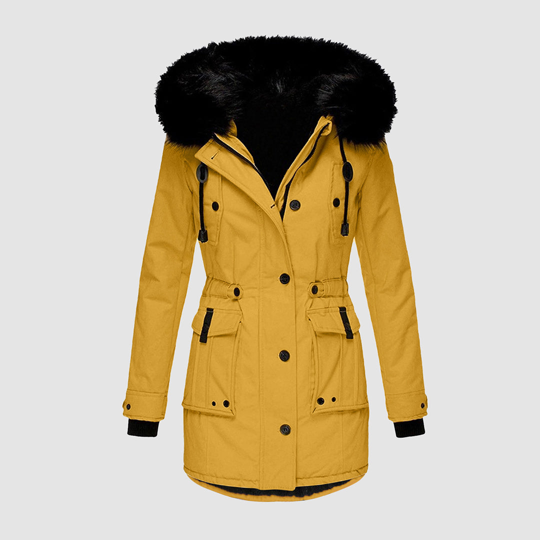 Manteau Femme Long Capuche Fourrure Synthétique Doux