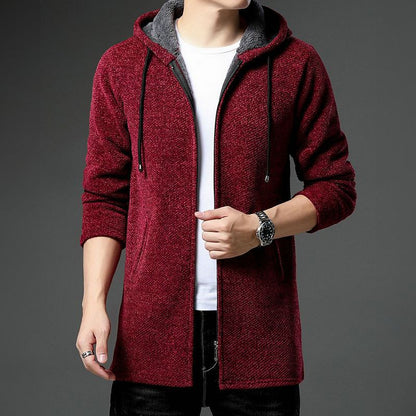 Pull en Maille Homme Doux et Chaud avec Doublure Polaire