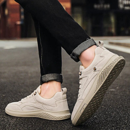 Baskets Homme Cuir Souple Confortable
