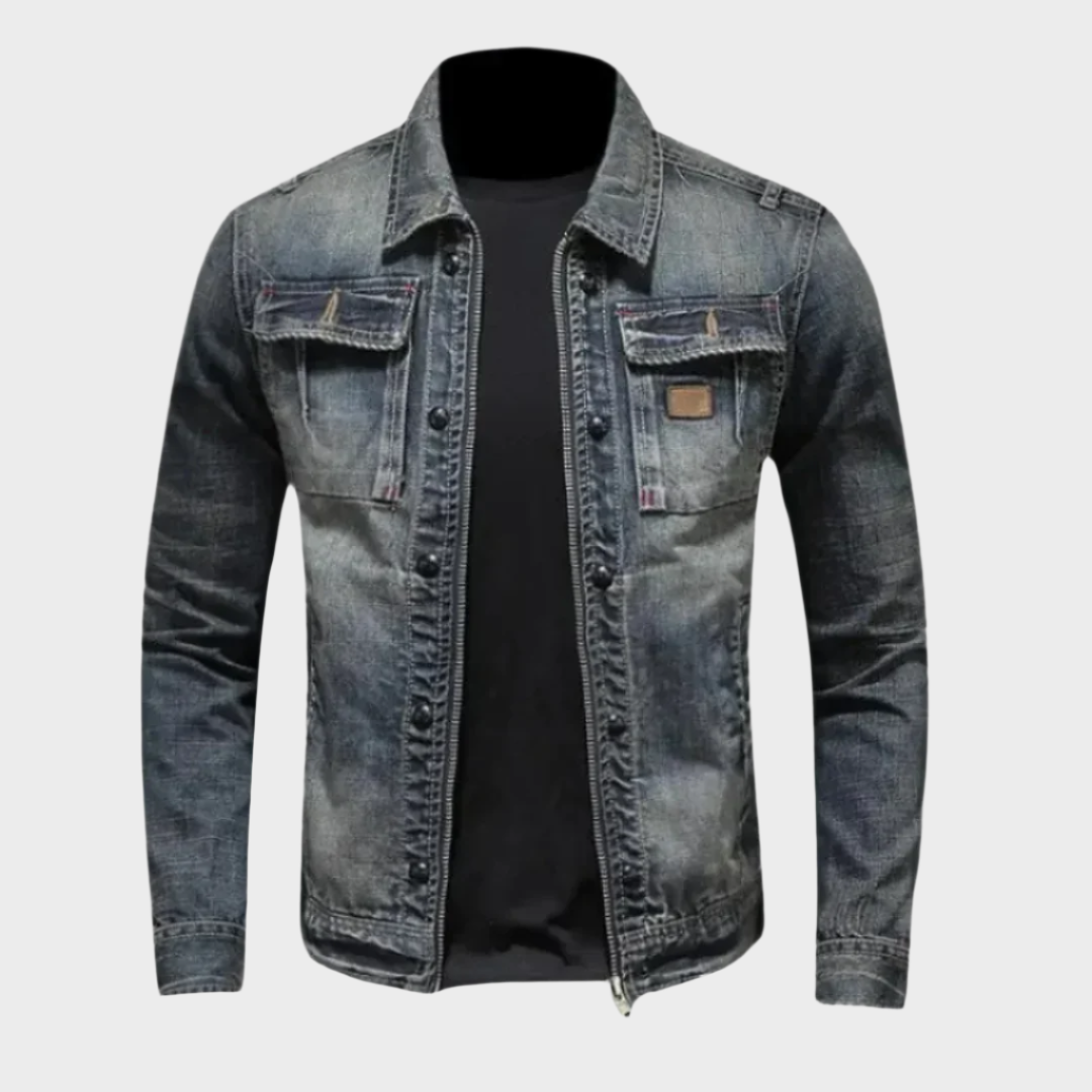 Blouson Jean Classique en Coton - BerlinGlamour