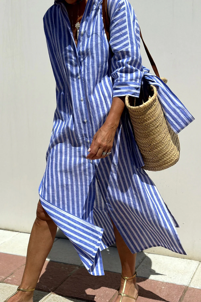 Robe de Plage Rayée Chic pour Femmes