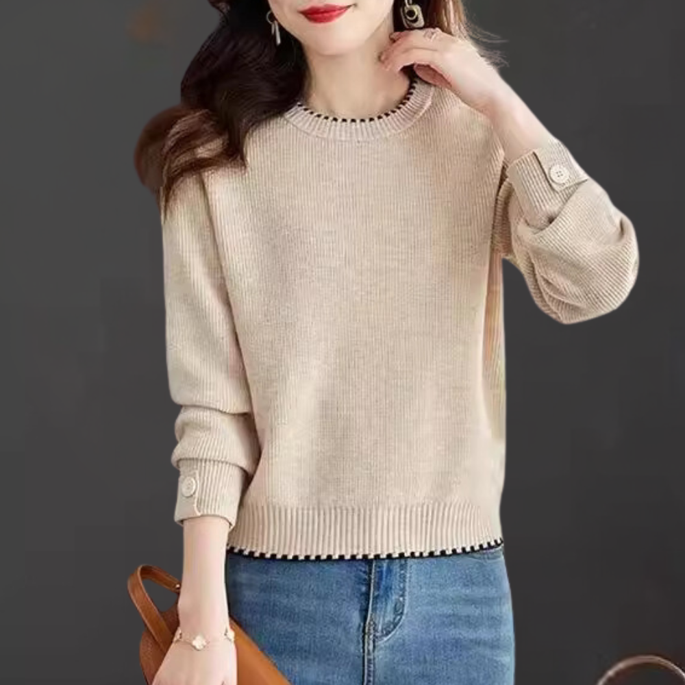 PENINAH - Pull à Col Rond Elégant pour Femme