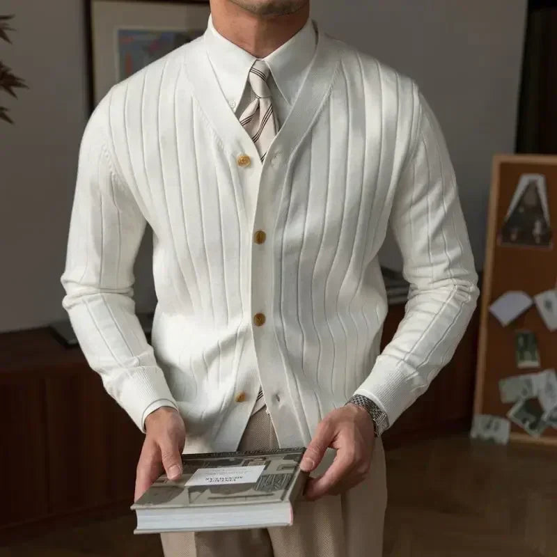 Pull Blanc V pour Homme Élégant et Confortable