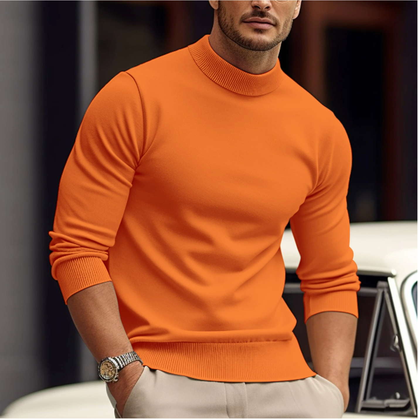 Pull Homme en Coton Doux et Confortable