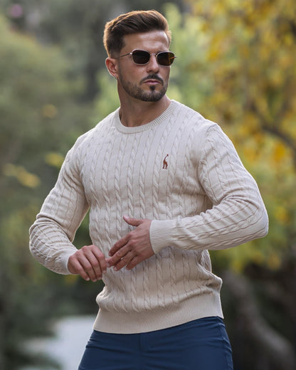 Pull en Coton à Câble pour Homme