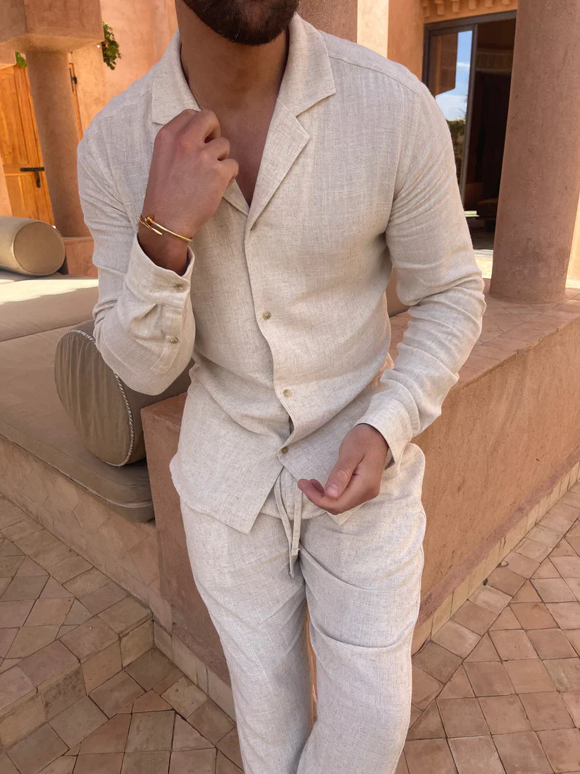 Chemise Lin Blanc Classique