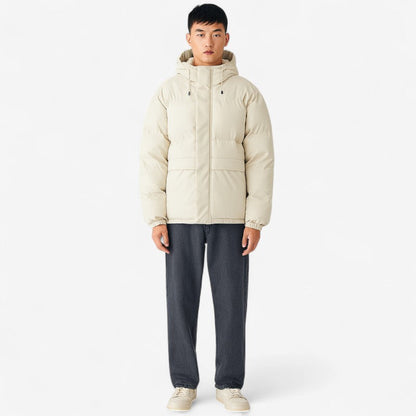 Parka Hiver Capuche avec Manches Longues et Poches