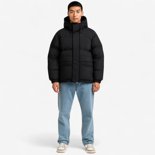 Parka Hiver Capuche avec Manches Longues et Poches - PanierRoyale