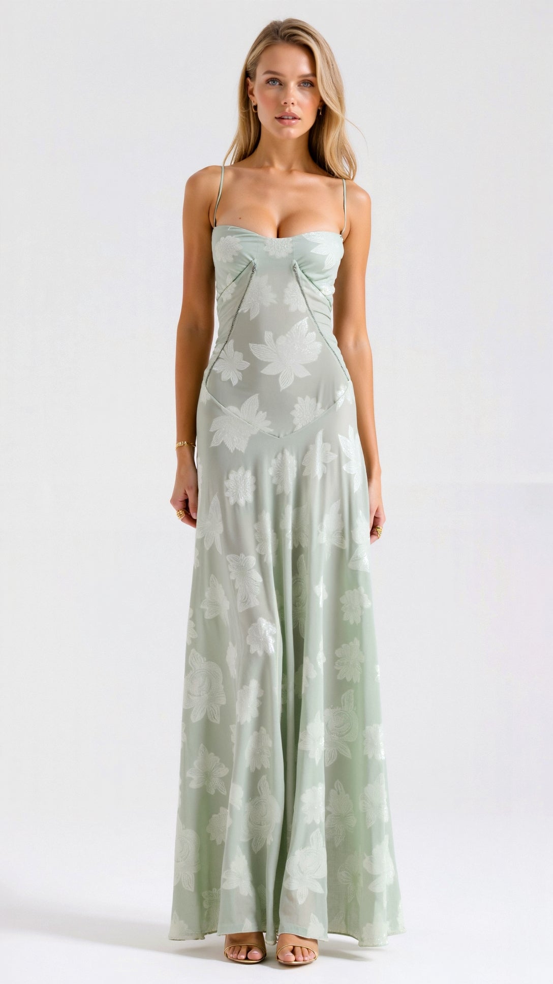 Robe de mariée invitée, bustier élégant pour femme