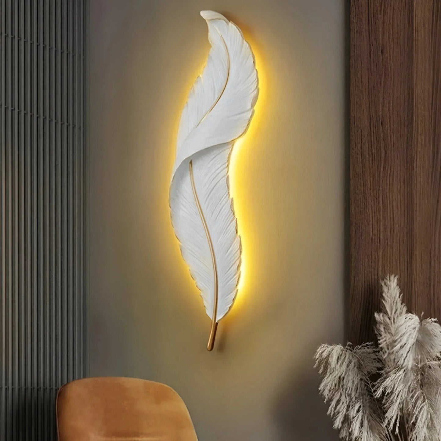 FeatherGlow™ – Applique Murale Design LED Dimmable Éclairage Doux