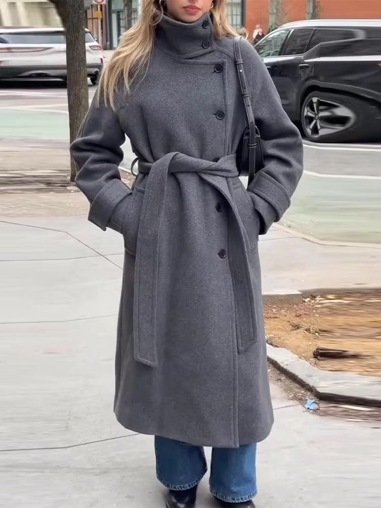 Trenchcoat Femme Hiver avec Ceinture et Capuche - BerlinGlamour