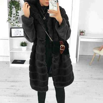 Manteau Femme Hiver Chic avec Fermeture Boutons