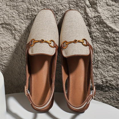 FemmeLuxe™ – Sandales Femme Plates Fermées Devant
