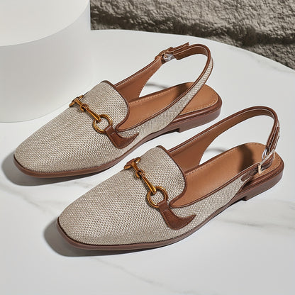 FemmeLuxe™ – Sandales Femme Plates Fermées Devant
