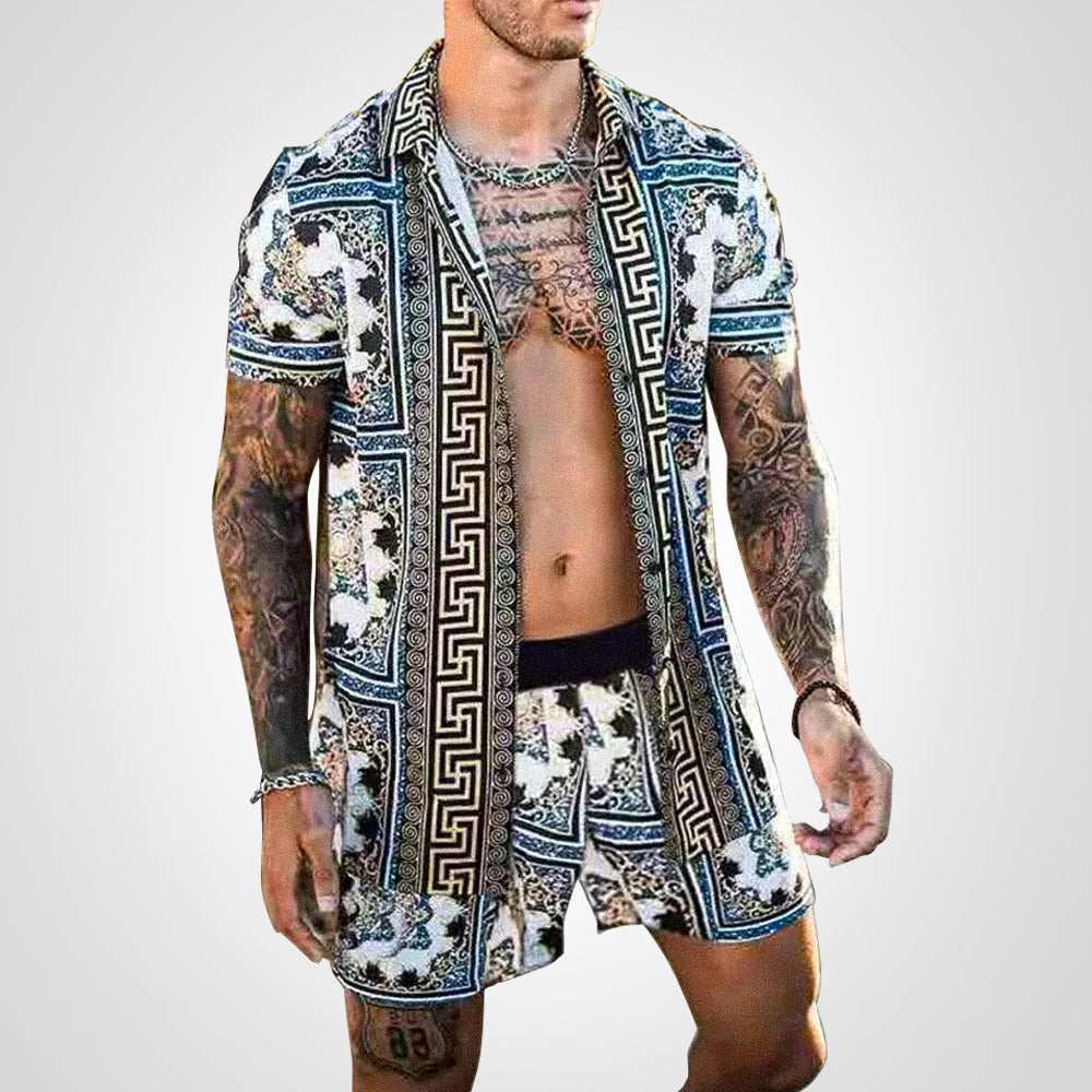 Chemise Décontractée Manches Courtes et Short de Sport