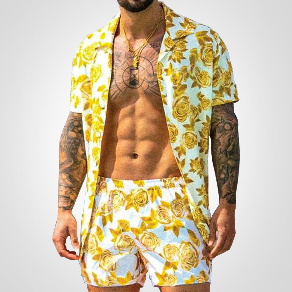 Chemise Décontractée Manches Courtes et Short de Sport