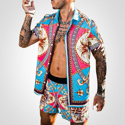 Chemise Décontractée Manches Courtes et Short de Sport